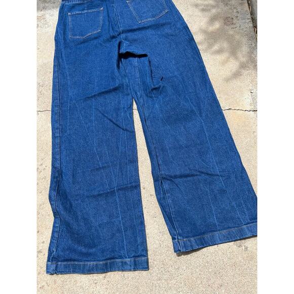 FRAME Sailor Snap High Rise Wide Leg Flared Denim Jeans Size 34 - Picture 10 of 16